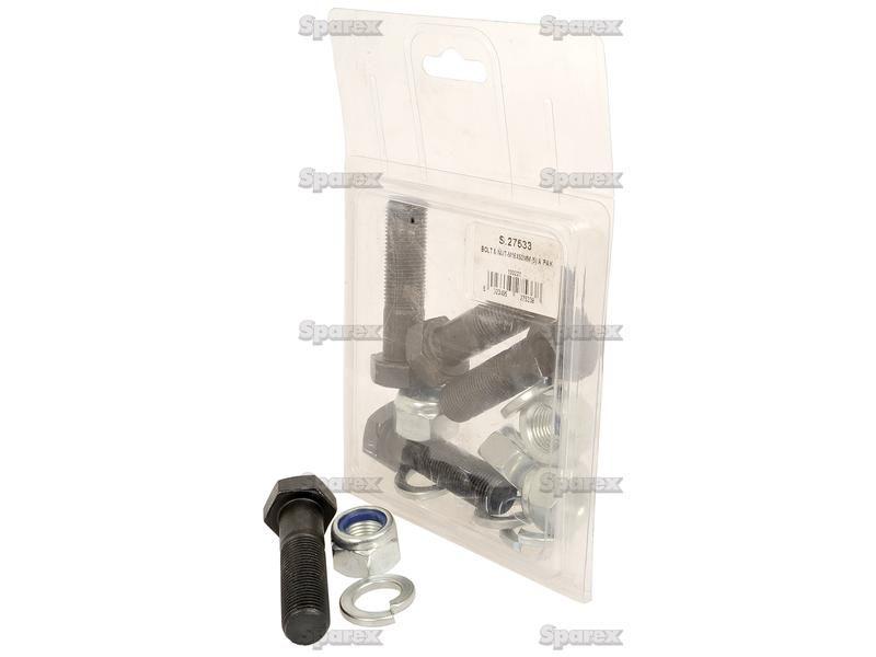 Hexagonal Head Bolt With Nut (TH) - M16 x 60mm, Tensile strength 12.9 (5 pcs. Agripak)