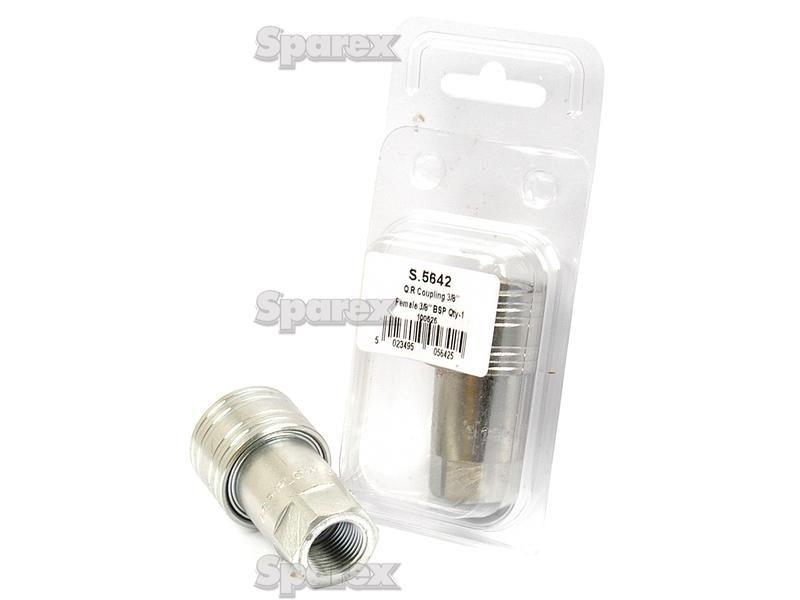 Sparex Quick Release Hydraulic Coupling Female 3/8'' Body x 3/8'' BSP Female Thread (Agripak 1pc.)
