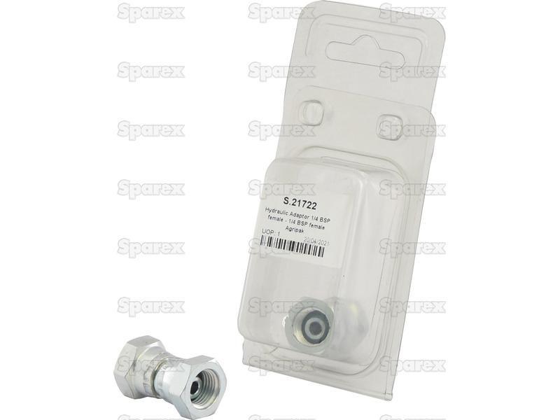 Hydraulic Adaptor 1/4 BSP female - 1/4 BSP female Agripak