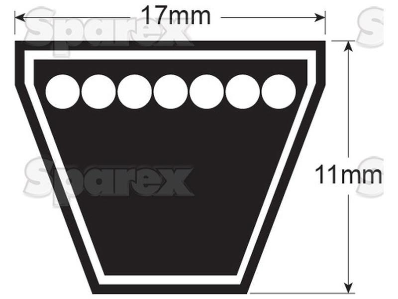 V Belt - B Section - Belt No. B112 Allis Chalmers, Belt References, Case IH, Ford New Holland, John Deere, Massey Ferguson, White Oliver