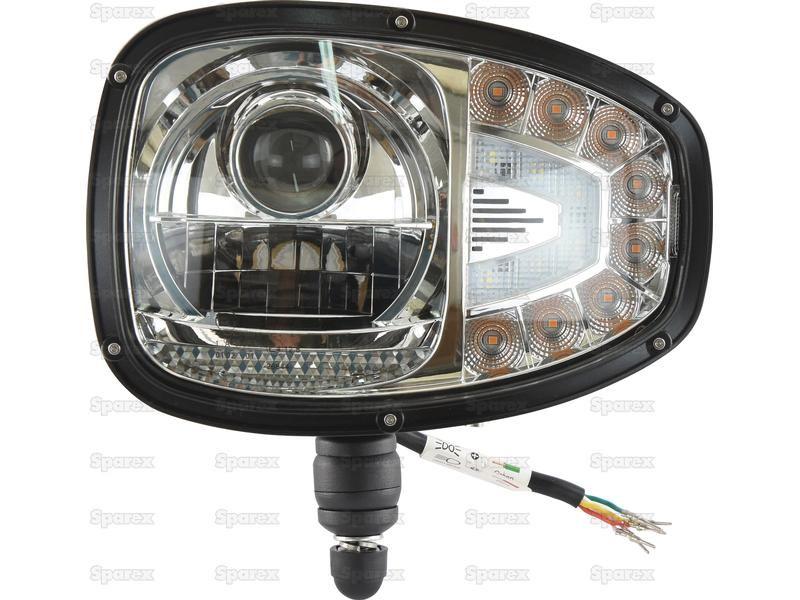 LED Head Light, Interference: Class 3, LH (LH Dip), 1200 - 1290 Lumens Raw, 10-30V for JCB FASTRAC 2115