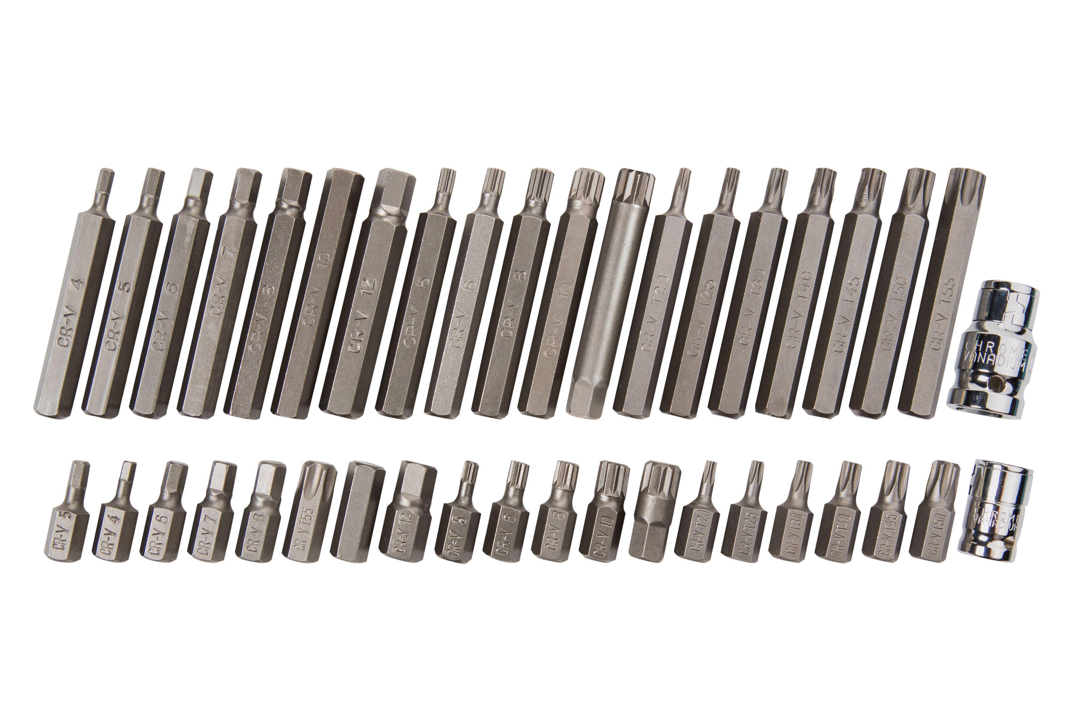 Blue Spot Tools 40 PCE 1/2" & 3/8" Mixed Hex, Spline and Torx Bit Set