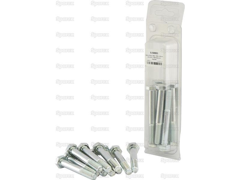 Metric Bolt, Size: M10 x 80mm (Din 931) 10 pcs. Agripak