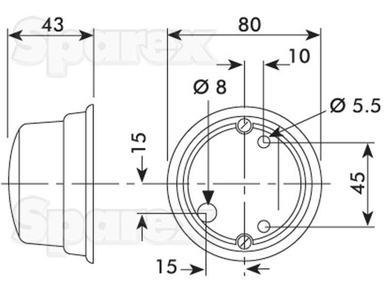 Halogen Rear Light 12V, RH & LH HELLA LTD (2SA001259751)