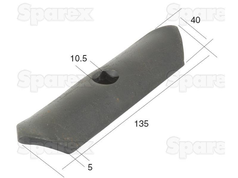 Reversible point 135x40x5mm for Kongskilde VARIOUS