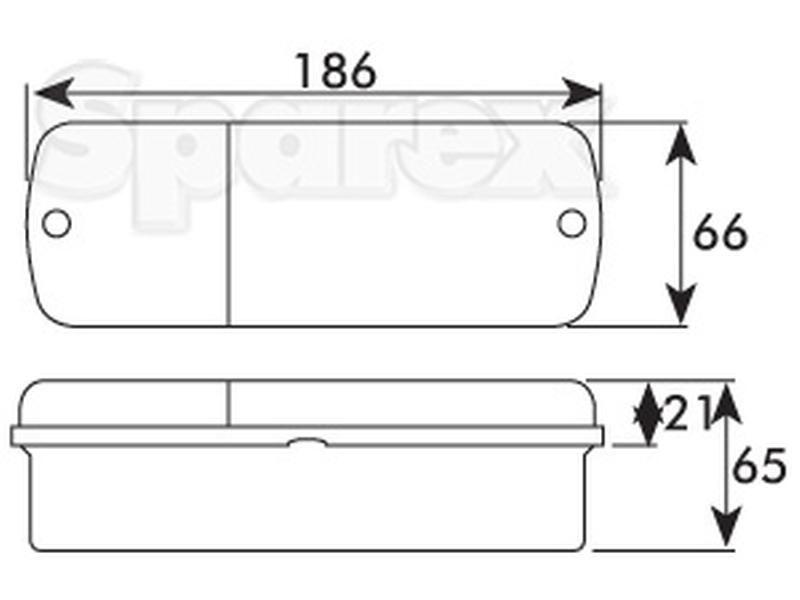 Halogen Rear Combination Light 12/24V, RH & LH Britax, JCB