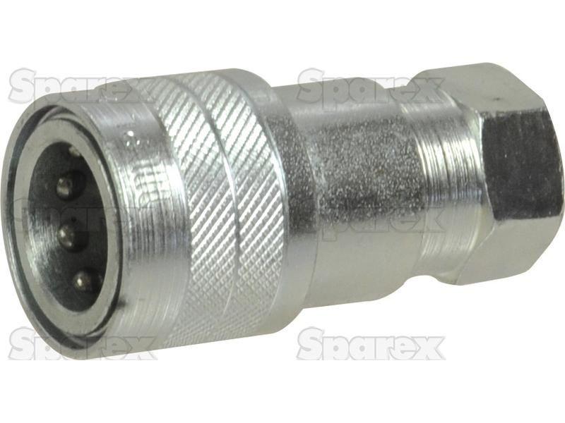 Sparex Quick Release Hydraulic Coupling Female 3/8'' Body x 3/8'' BSP Female Thread JCB, Massey Ferguson, PARKER HANNIFIN