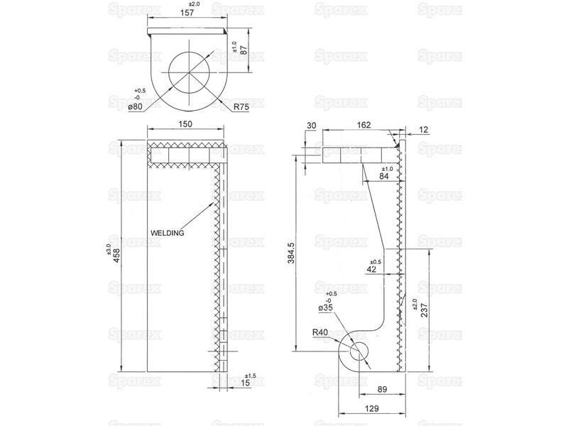 Loader Bracket (Pair), Replacement for: Matbro, John Deere. for John Deere Various (Various)
