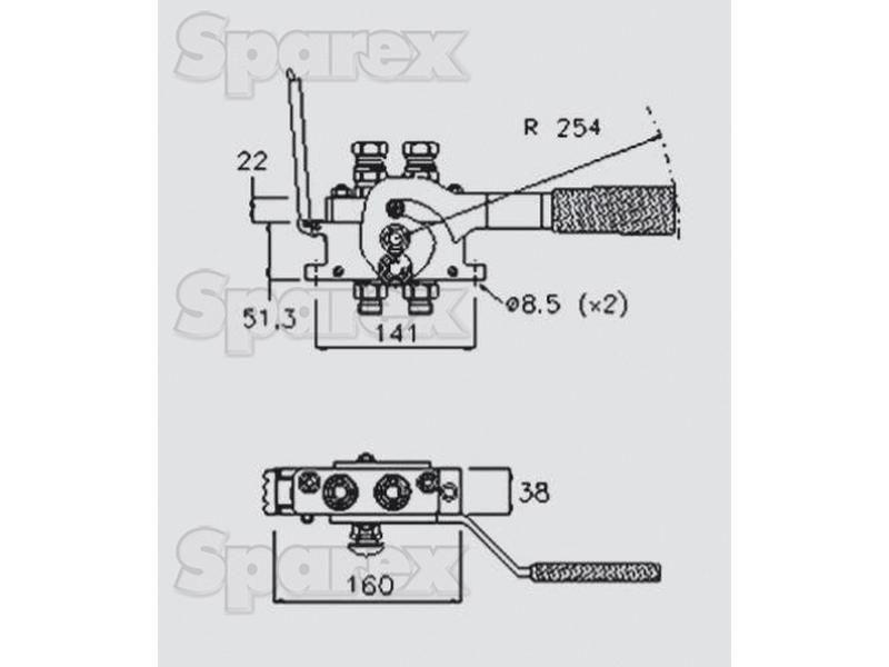 Faster Multiport Coupling - 2 Ports 3/8'' Body x 3/8'' BSP Female Thread (Fixed Part) Faster S.p.A (2PB06238GFC)