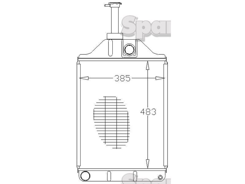 Radiator for Massey Ferguson 590 (500 Series)