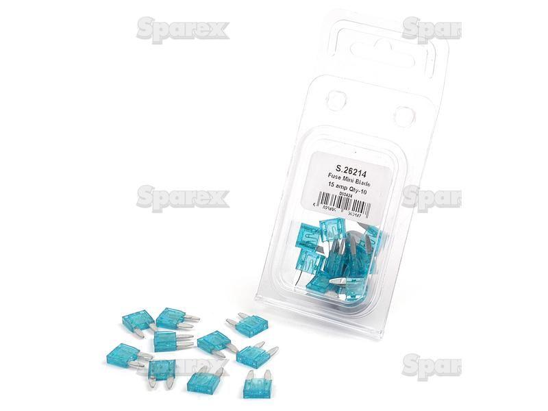 Mini Blade Fuses Agripak 15 Amps 10 pcs. Agripak