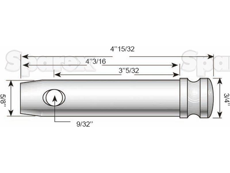 Top link pin 16x80mm Cat. 0