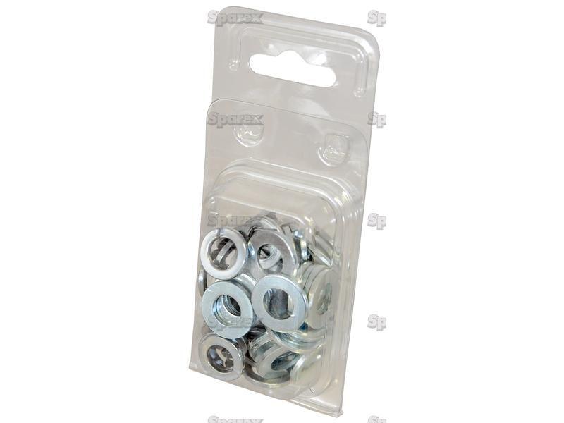Metric Flat Washers, ID: 10mm (Din 125A) 70 pcs. Agripak