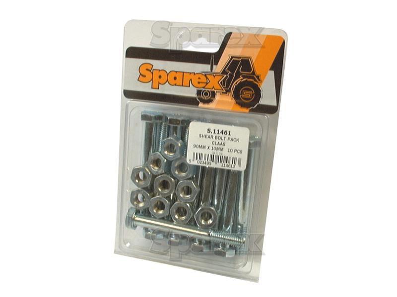 Shear Bolt, M10 x 90mm (10 pcs. Agripak)