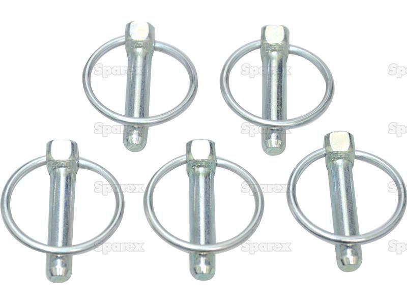 Round Linch Pin, Pin Ø9.5mm x 44.5mm (5 pcs. Agripak)