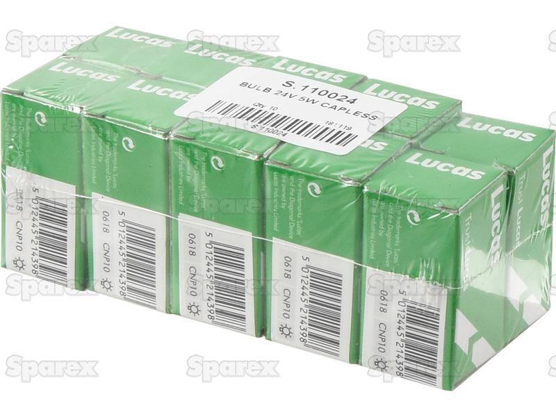 Halogen Side | Indicator Bulb, 24V, 5W, W2.1x9.5d Base Case IH, Lucas