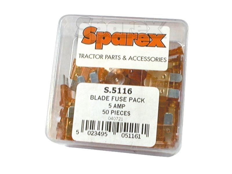 Blade Fuse 5A, 50 pcs. Agripak