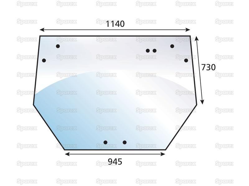 Rear Window for Deutz-Fahr Agroplus 95 (Agroplus Series)