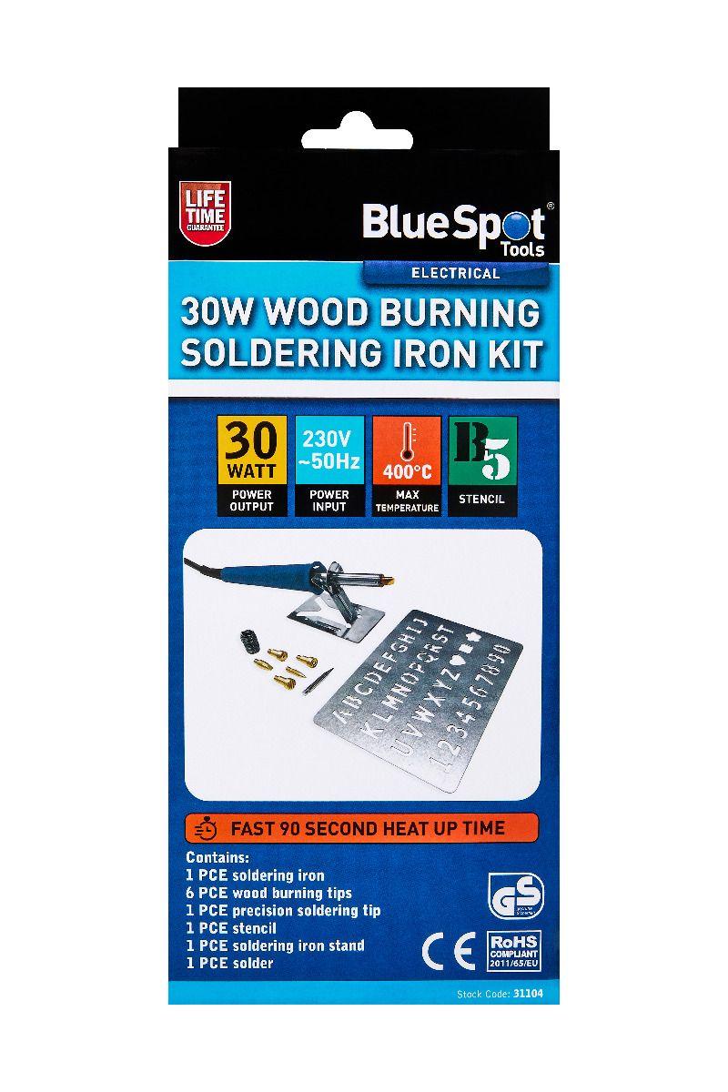 Blue Spot Tools 30W Woodburning Soldering Iron Kit