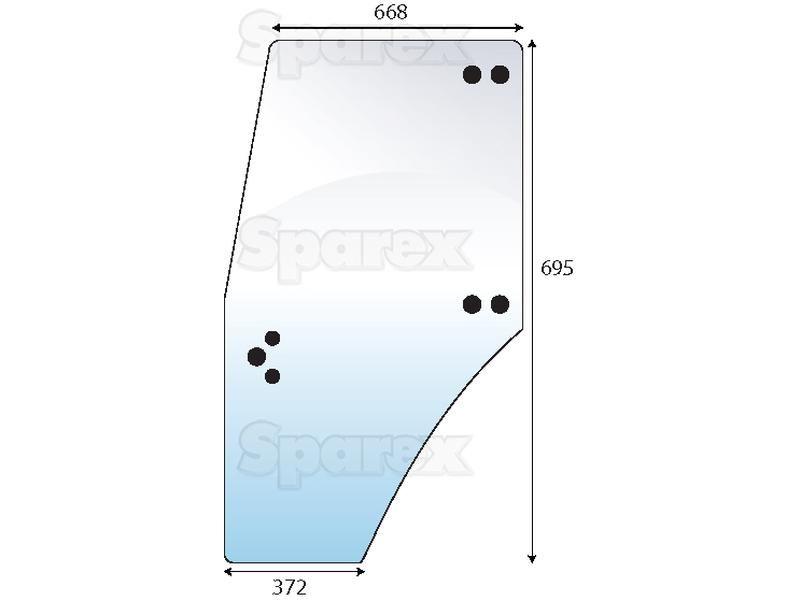 Door Glass LH for Deutz-Fahr Agroplus 95 (Agroplus Series)