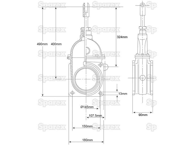 Gate valve - Double flanged 6''