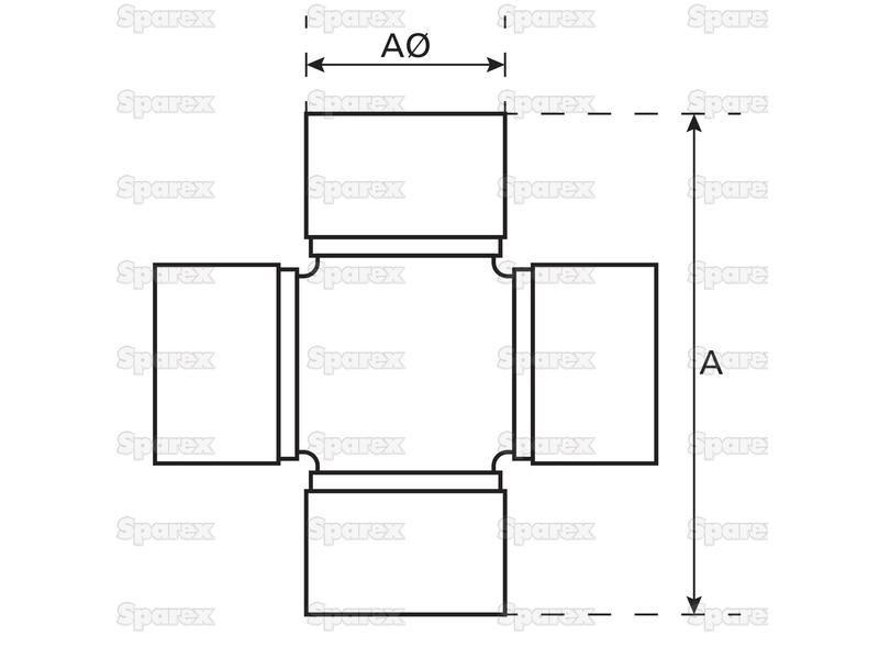 Universal Joint - 27 x 74.5mm (Standard Duty) for Land Rover (RTC3291, RTC3458)