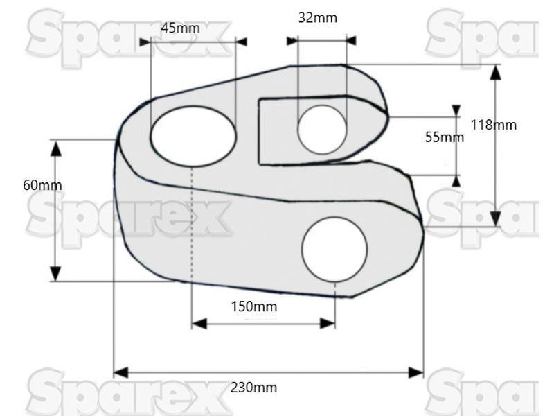 Top Link Knuckle End - Cat. 4 John Deere (R555469)
