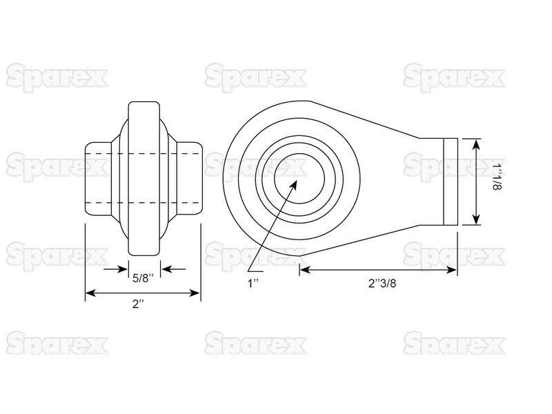 Top Link Weld On Ball End (Cat. 2) John Deere (TLS311F)