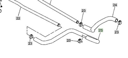 John Deere RADIATOR HOSE M170152