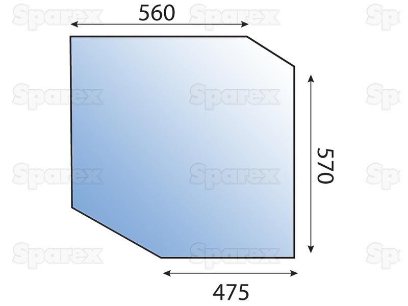 Door Glass RH & LH for Massey Ferguson 188 (100 Series)