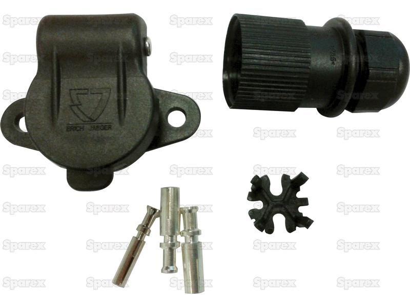 3 Pin Auxiliary Socket With 2 bolt Fixing Female Pin (Plastic)