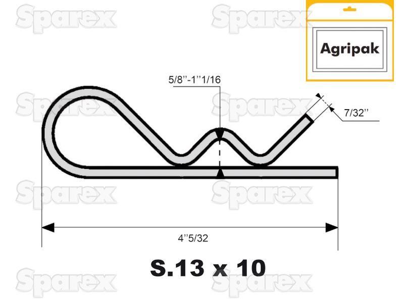 Grip Clip - Single Wound, Clip Ø5mm x 105mm