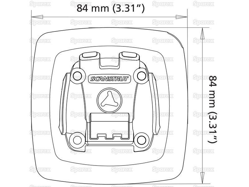 ROKK™ Mini Self Adhesive Surface Mount ROKK mini.-Scanstrut (RLS-404)