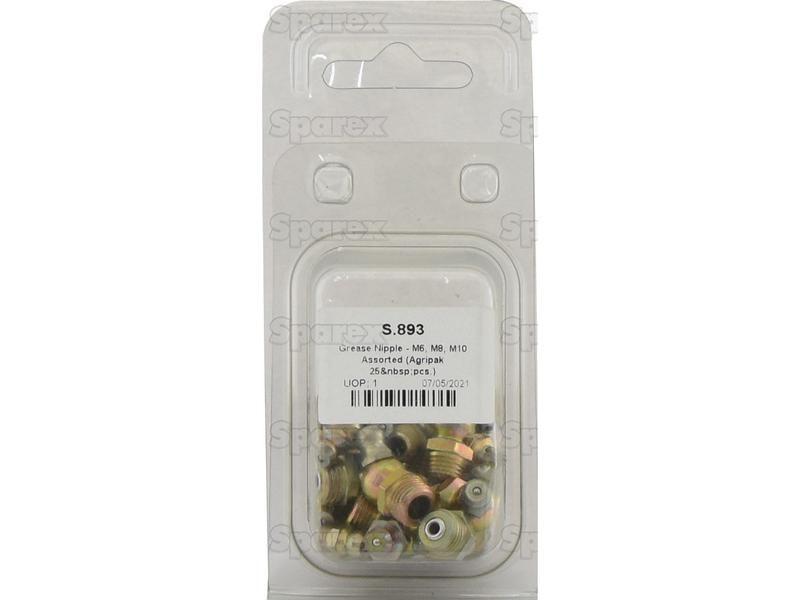 Grease Nipple - M6, M8, M10 Assorted (Agripak 25 pcs.)