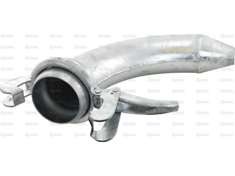 Male Coupling with 90° Galvanised Bend & Spreader Cone 6" (Galvanised) | Bauer