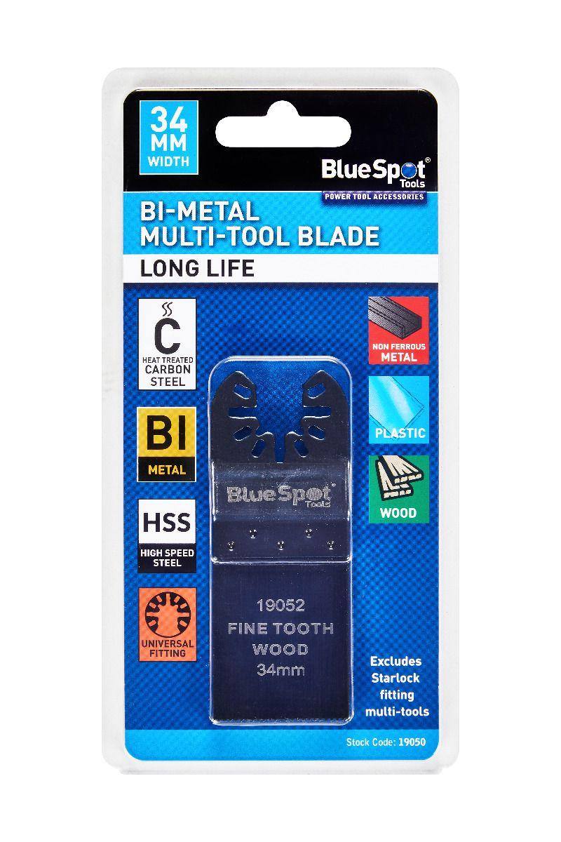 Blue Spot Tools Bi-Metal 34mm Multi-Tool Blade Woods-Nails-Plastic