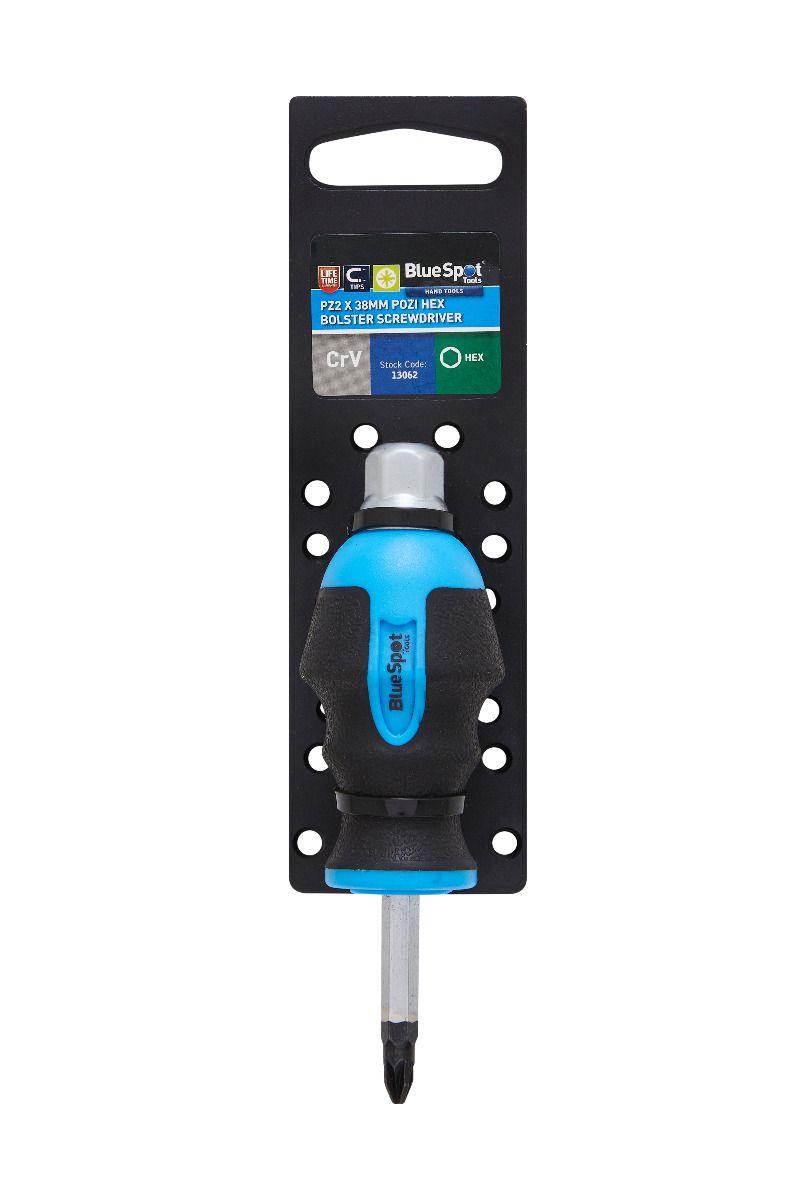 Blue Spot Tools PZ2 X 38MM Pozi Hex Bolster Screwdriver