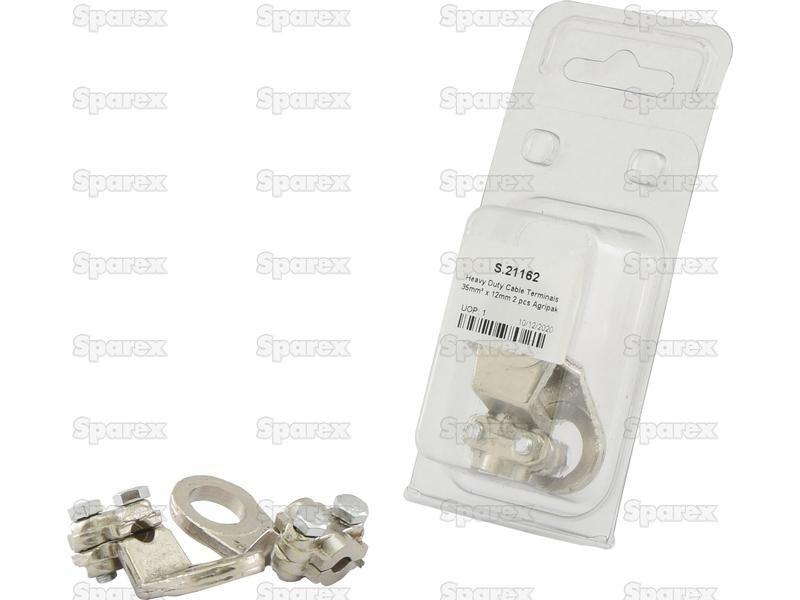 Heavy Duty Cable Terminals 35mm°² x 12mm 2 pcs Agripak