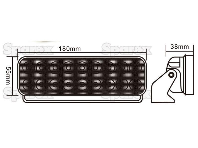 LED Work Light (Adjustable), Interference: Class 1, 2135 Lumens, 10-30V
