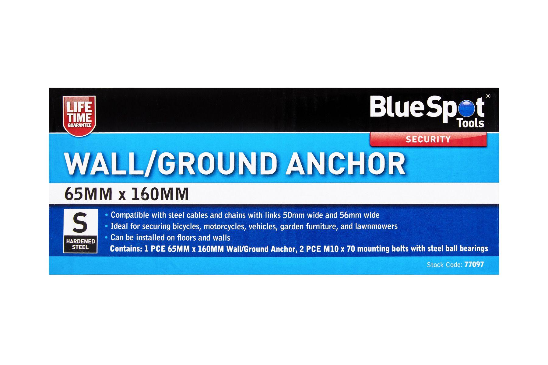 Blue Spot Tools 65mm x 160mm Security Wall/Ground Anchor