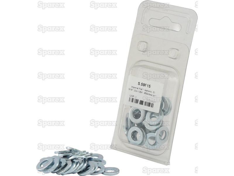 Imperial Flat Washers, ID: 5/16'' (Din 125A) 30 pcs. Agripak