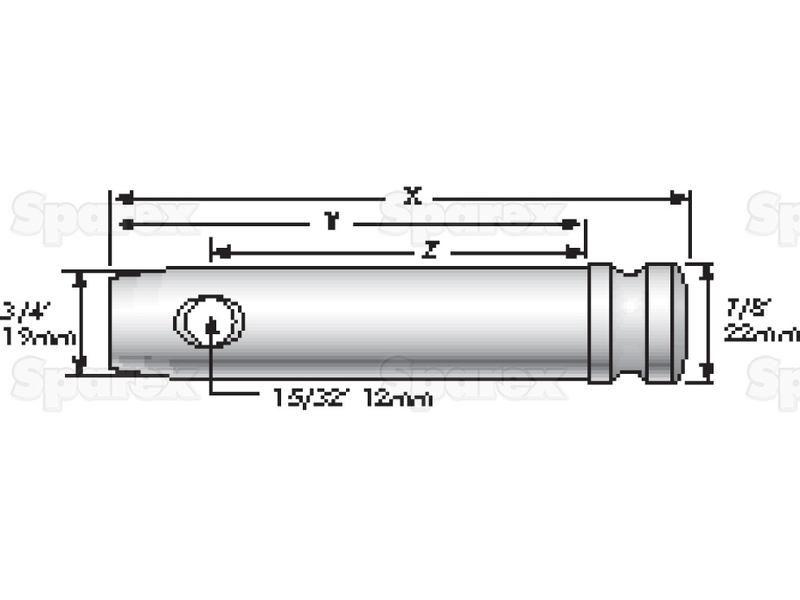 Top link pin 19x57mm Cat. 1 for White Oliver VARIOUS