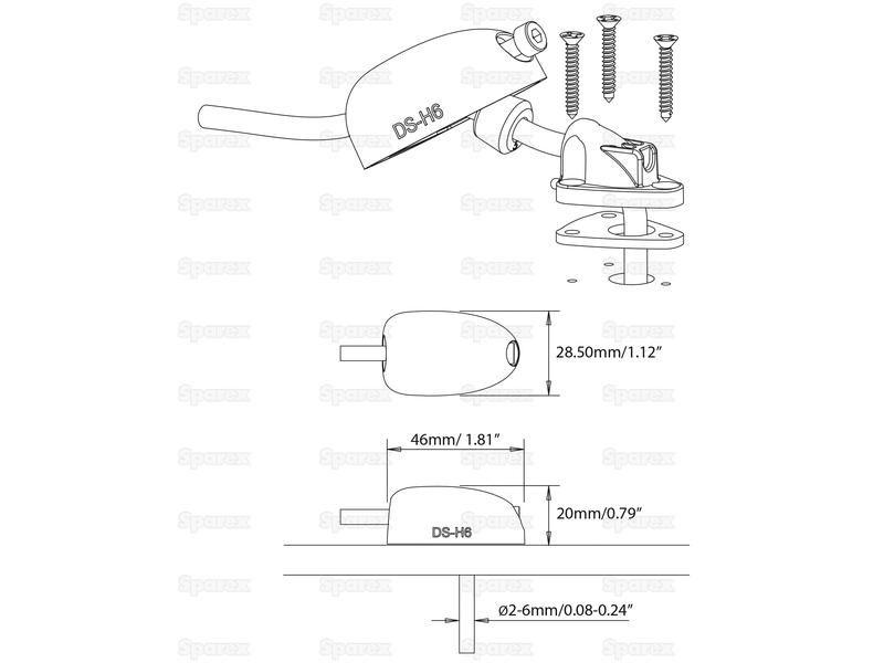 ROKK™ Mini Horizontal Entry Cable Seal, for Cable Ø: 2-6mm