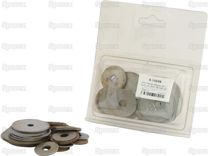 Metric Repair Washer, ID: 7 - 8mm, OD: 25.4 - 38.1mm, Din 7973), (Agripak 30 pcs.)
