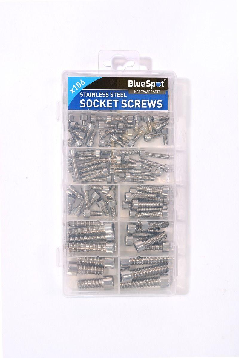 Blue Spot Tools 106 PCE Assorted Stainless Steel Socket Screw Set