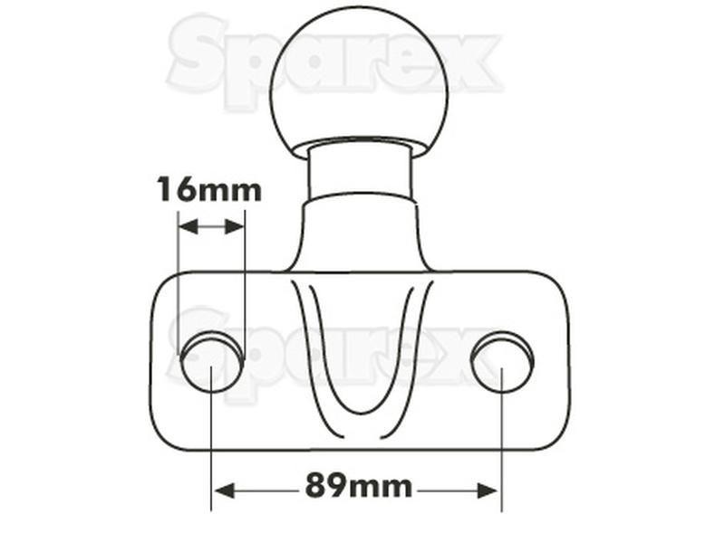 50mm Forged Towball Hitch. Lely (9.1086.0007.5)