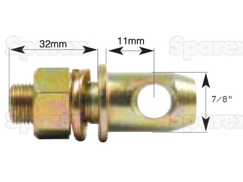 Stabiliser Pin 22x69mm, Thread size 5/8''x28.5mm for White Oliver 550