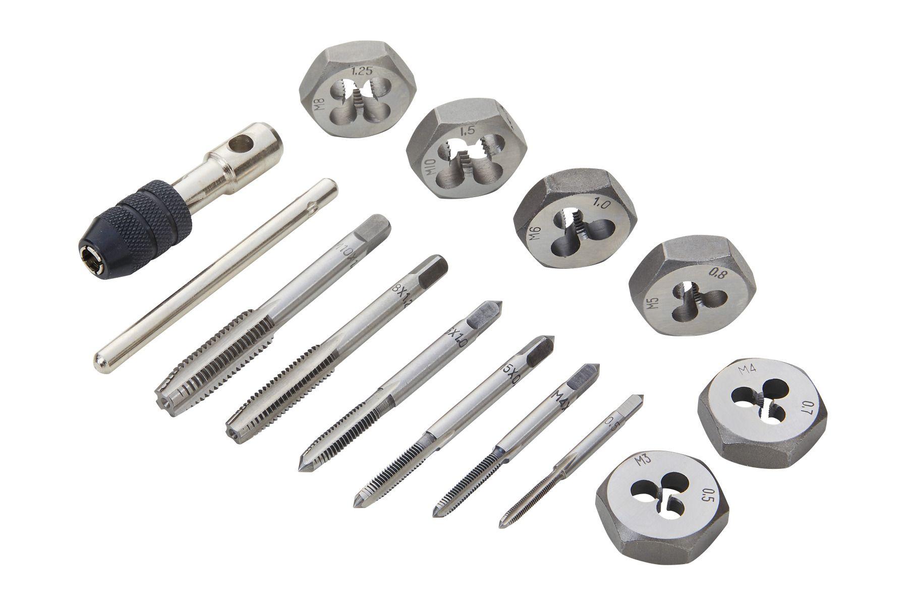 Blue Spot Tools 13 PCE Metric Tap & Die Set M3-M10 in BMC