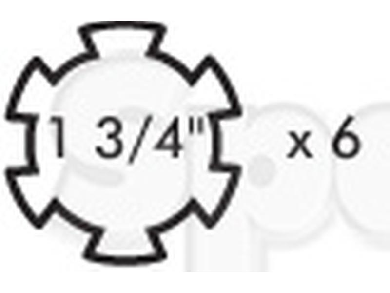PTO Yoke - Interfering Clamp Bolt (U/J Size: 35 x 106.5mm) Size: 1 3/4"-6 Spline Bondioli & Pavesi, La Magdalena, Walterscheid