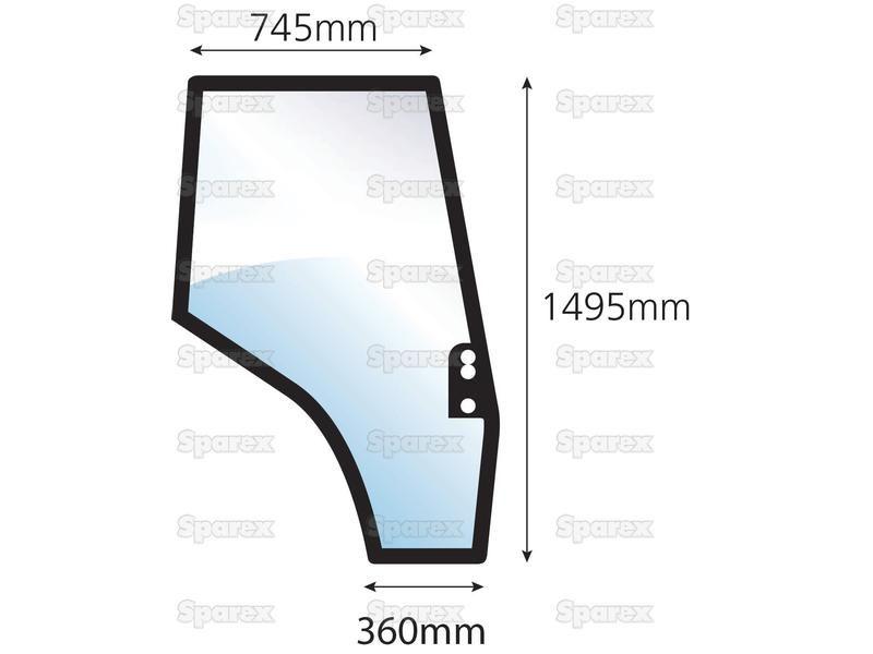 Door Glass RH for Massey Ferguson (3804658M1)